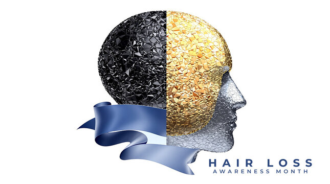 Hair Loss Awareness Month Concept Image. highlighting treatment options, prevention, and hair wellness.