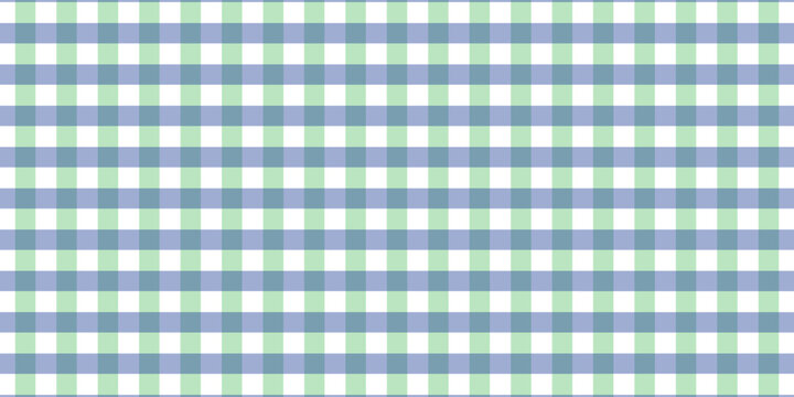 Seamless Light Blue Gingham Pattern Background. Classic Two-Tone Pastel Plaid Check Design for Fabric, Textile, Wallpaper, and Picnic Decor.