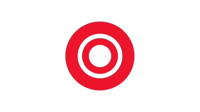 Red Target Bullseye Icon Goal Background Animation Loop