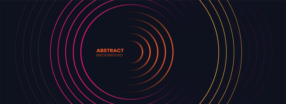 Colorful concentric circles create an abstract modern background design