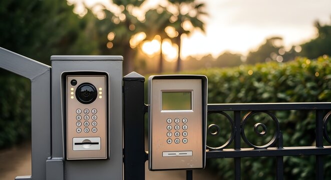 Automated Gate Entry System With Intercom and Keypad for Secure Access Control