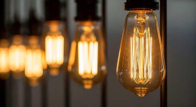 warm vintage Edison bulb string lights creating cozy ambient lighting