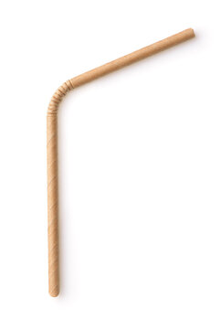 Natural disposable brown paper cocktail straw