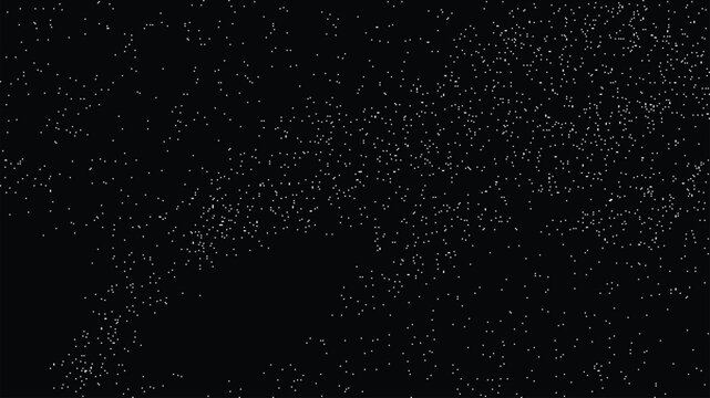 Abstract background with white particles or stars on a black backdrop