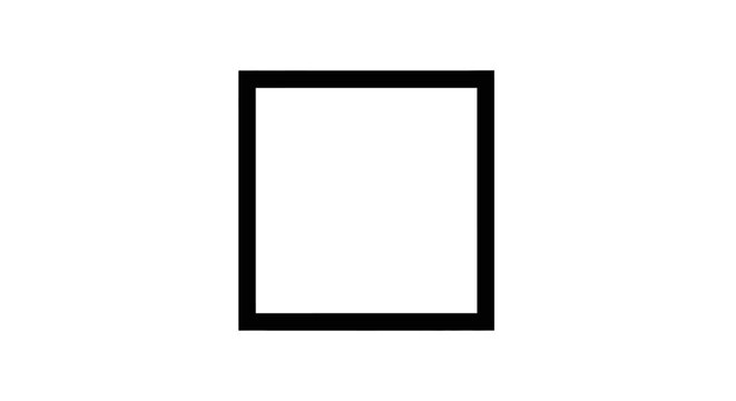 Clean black outline square on a pristine white background, a versatile minimalist geometric shape perfect for modern graphic design, abstract concepts, or as an empty frame.