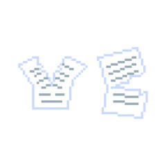 Obraz premium Ripped papper draw pixel art