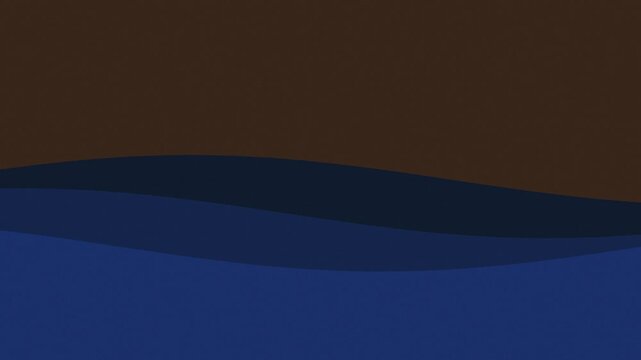 Abstract Dark Blue and Brown Wavy Layered Background
