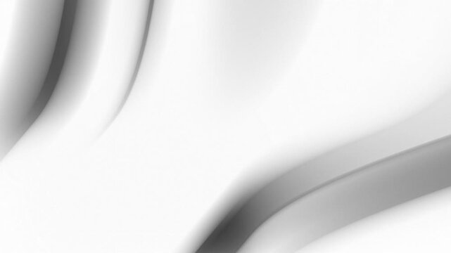 Abstract animation background with smooth, flowing curves in shades of white and gray. The design creates a sense of depth and movement