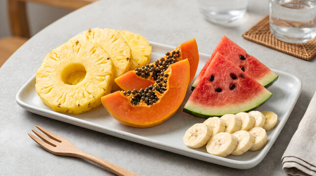 Tropical Fruit Slices Fresh