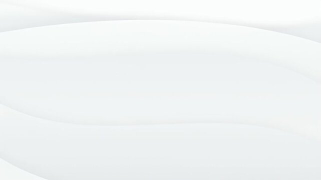 Soft white abstract background with elegant flowing waves and minimalist paper cut style layers for design