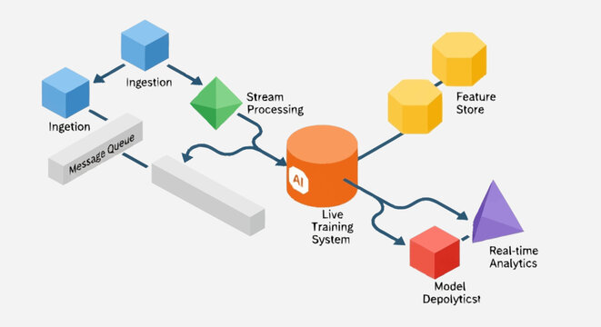 Real-time data processing system architecture diagram.