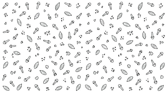 Whimsical hand-drawn pattern of microphones and musical notes creating a playful background design