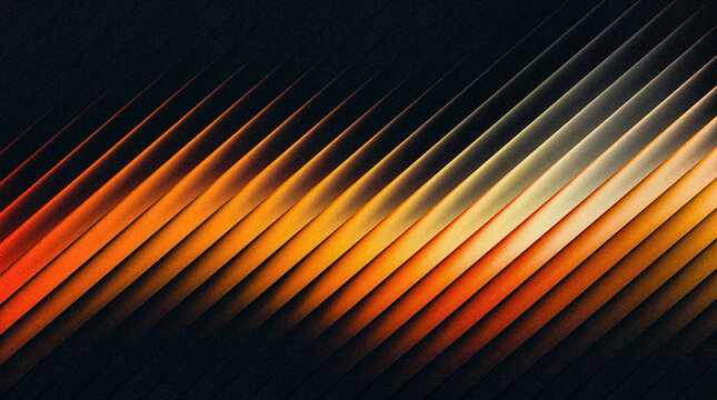 Abstract background with diagonal lines in warm orange and golden gradient colors with a textured grain effect