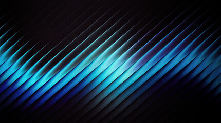 Abstract stripe background with diagonal blue glowing lines and dark textured surface © Rahman