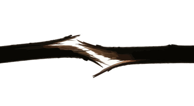 A close-up view of a damaged black cable with frayed wires