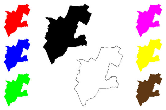 Oldham city (United Kingdom of Great Britain and Northern Ireland, UK, England) map vector illustration, scribble sketch Oldham map
