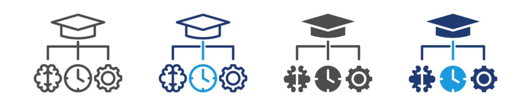 lms icon set multiple style