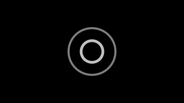 redio wave white color animation. icon black background.
