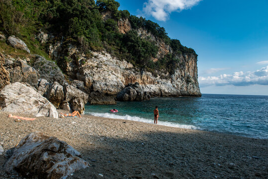 The Mylopotamos beach at Mount Pelion in Central Greece.