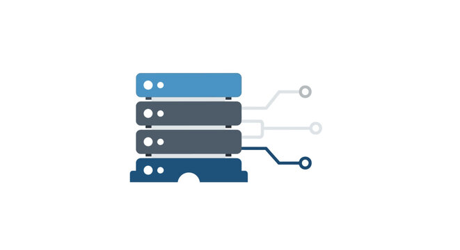 Server hardware icon with circuit board.
