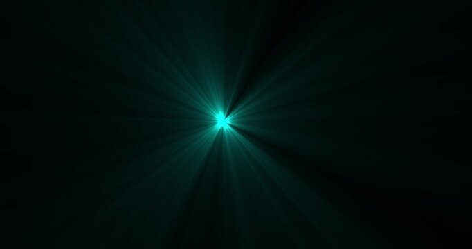 Warm light rays looping shine or sun affect animation. Display of light rays emanating from a central point slow motion line zoom on black background zoom in