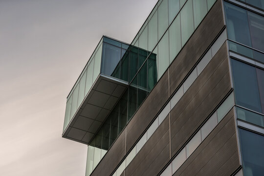 A part of the exterior facade of a generic small building