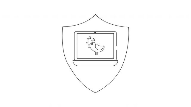 Cybersecurity Shield - Protecting Devices from Online Threats.