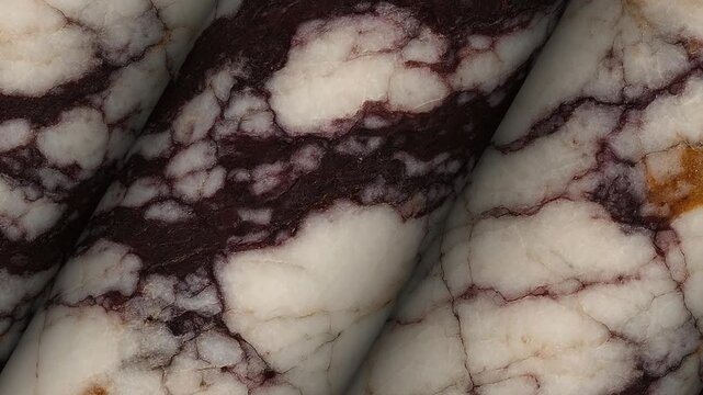 Rotating Calacatta Viola Marble purple texture for chic interior aesthetics and sophisticated branding projects requiring a touch of royal stone color