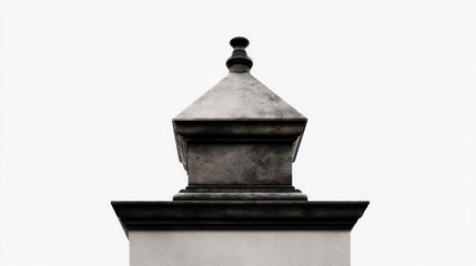 Fototapeta premium Architectural detail geometric concrete structure with minimalist composition