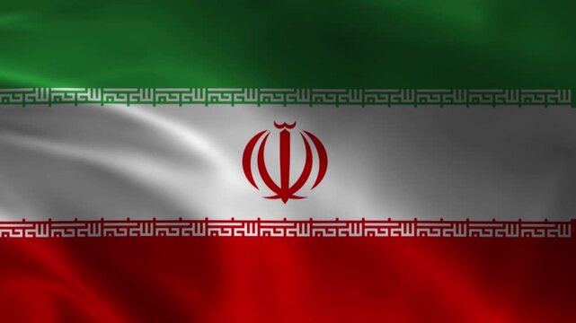 iran flag waving in wind loopable 4k background. waving iran national flag animation loop.