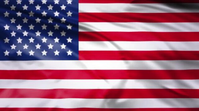 american flag waving animation, seamless loop.  usa flag waving in wind overlay with alpha channel.
