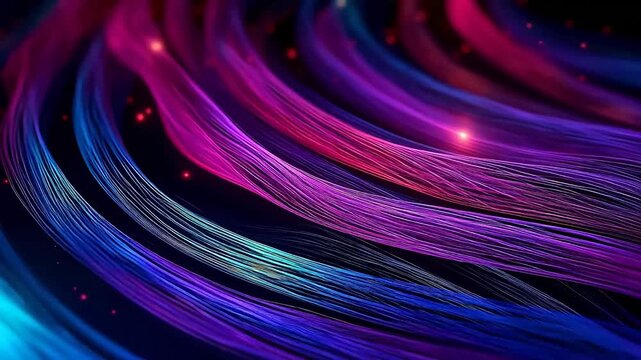 Digital color optical fiber luminescent cable abstract background