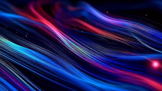 Digital color optical fiber luminescent cable abstract background