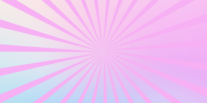 Twisted rays of rosy sunset. Vortex pinwheel pattern. Pink circus, carnival or festival background. Strawberry bubble gum, sweet lollipop candy, ice cream texture. Vector cartoon illustration