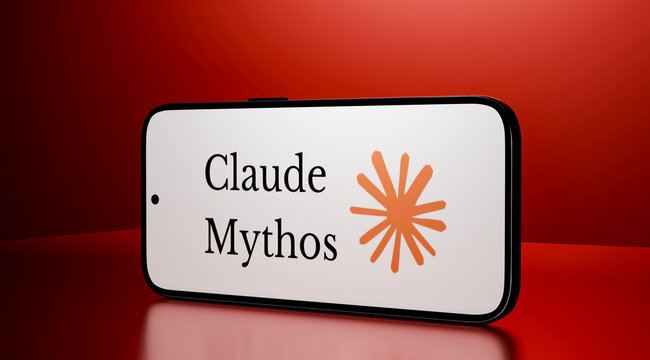 Claude Mythos Logo Smartphone Display