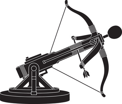 Medieval Siege Crossbow on Rotating Base