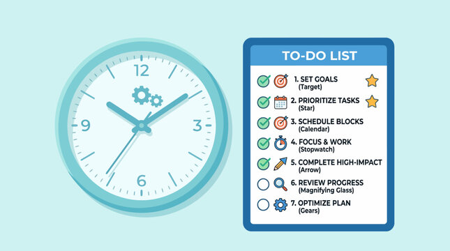 Clock and to do list pad.