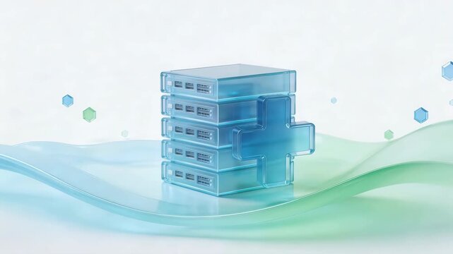 Stacked servers with cross symbol