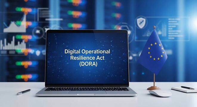 Digital Operational Resilience Act DORA EU Laptop Display