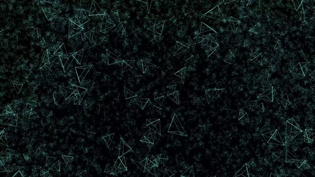 abstract green background with particles motion video move. green screen looping animated background