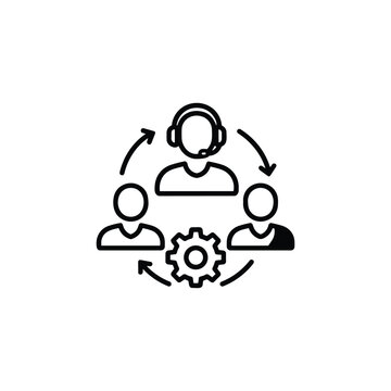 Business Operations and Workflow customer support workflow icon for Business Operations and Workflow team collaboration and service process