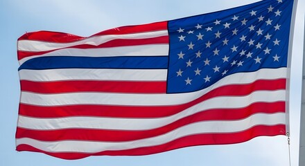 Fototapeta premium Celebrating independence day a waving american flag symbolizing freedom and patriotism in the usa