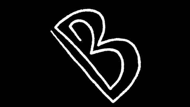 Bold B Emblem on a Black Canvas: A stark, minimalist B design stands out against the dark backdrop, the graphic's lines and curves create an elegant impression.