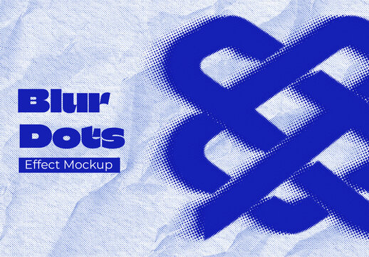 Blur Dots Effect Mockup