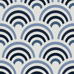 Scallop pattern in navy and slate blue © Calm_Ease