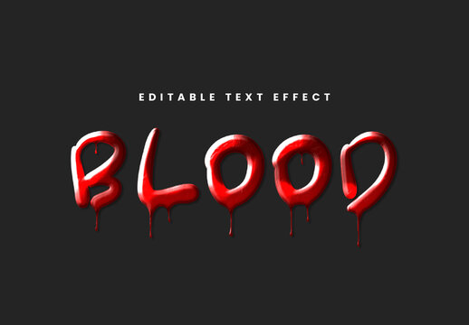 Blood Dripping Text Effect