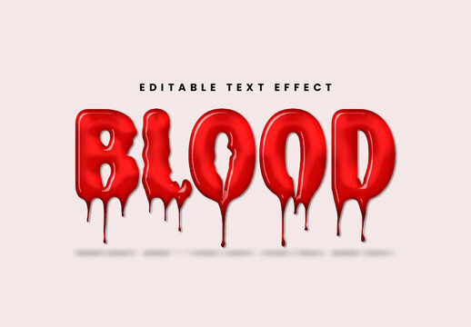 Blood Dripping Text Effect
