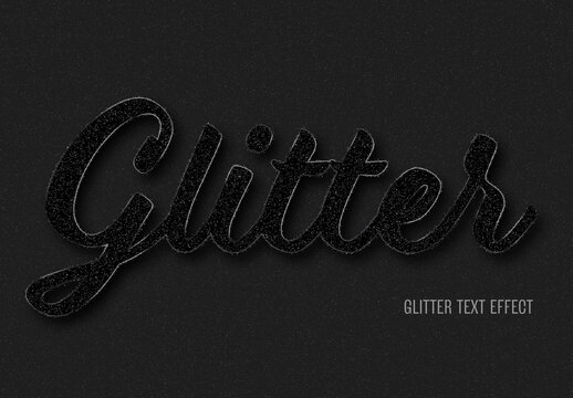 Glitter Script Text Effect