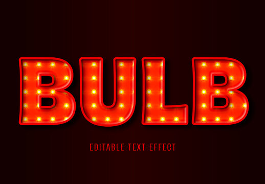 Bulb Text Effect