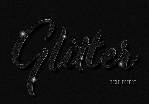 Glitter Script Text Effect